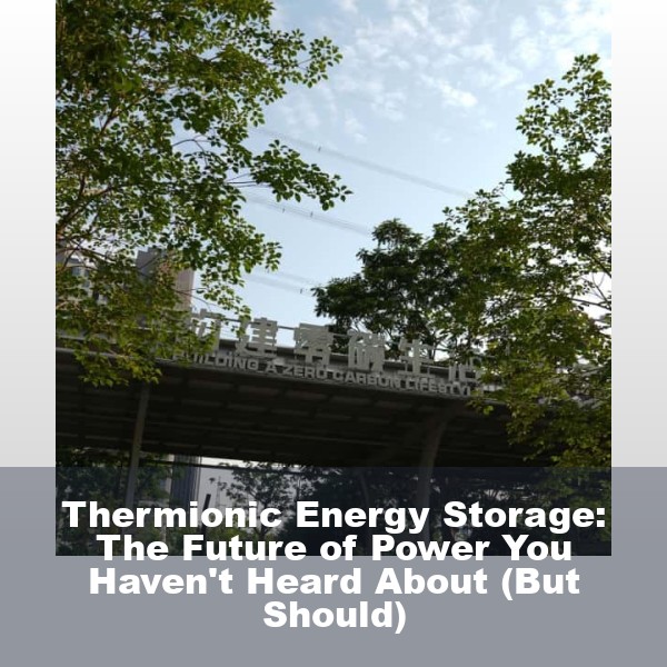 Thermionic Energy Storage: The Future of Power You Haven't Heard About (But Should)