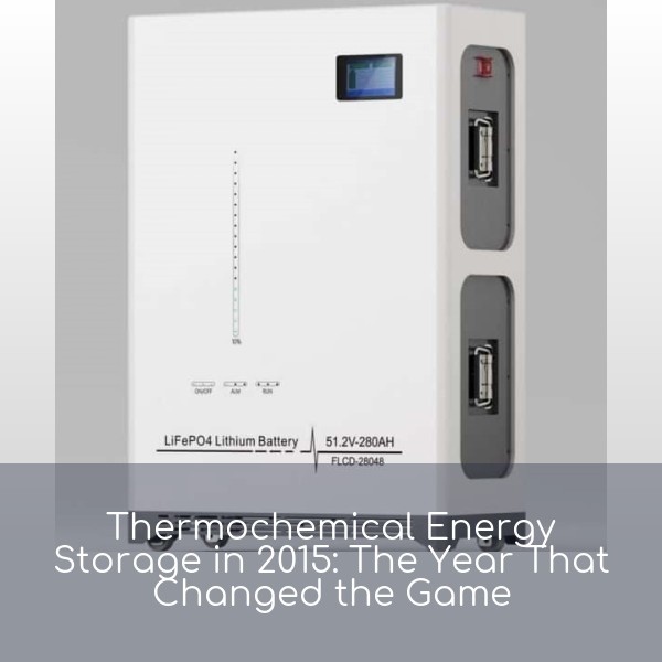 Thermochemical Energy Storage in 2015: The Year That Changed the Game
