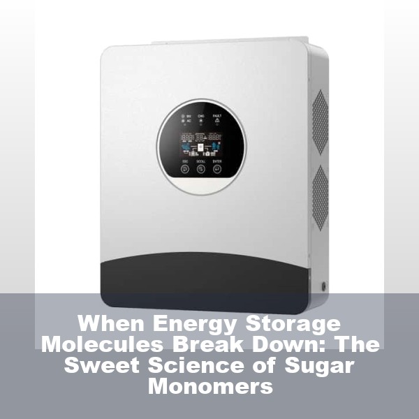 When Energy Storage Molecules Break Down: The Sweet Science of Sugar Monomers