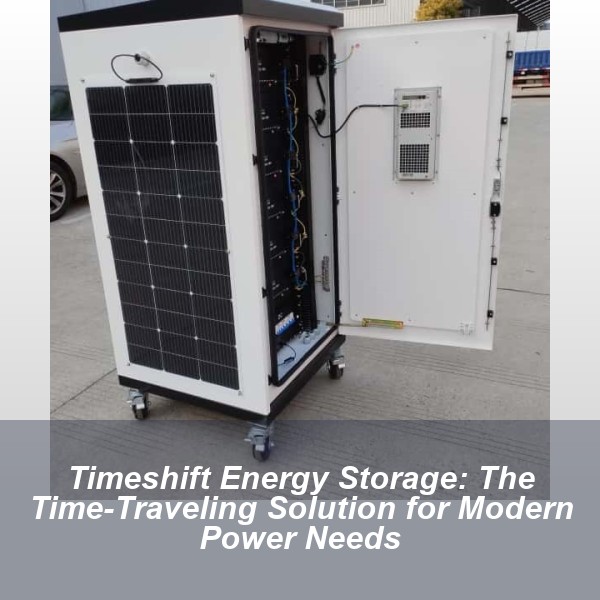 Timeshift Energy Storage: The Time-Traveling Solution for Modern Power Needs