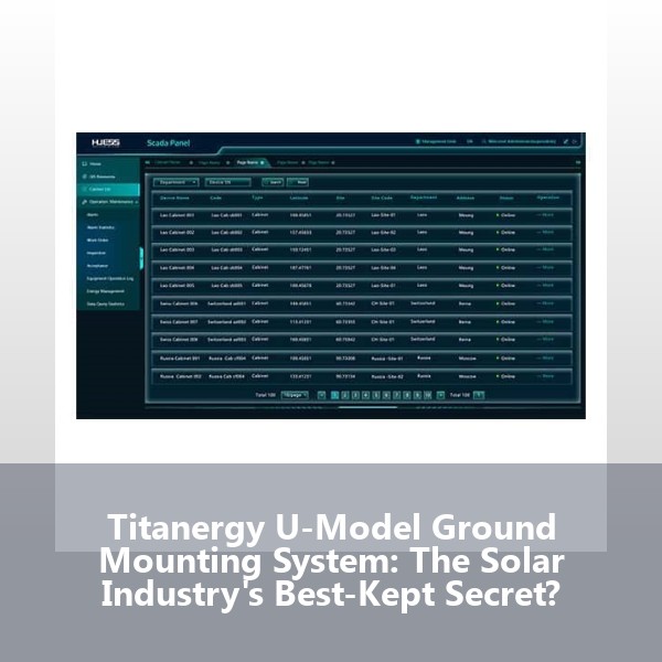 Titanergy U-Model Ground Mounting System: The Solar Industry's Best-Kept Secret?