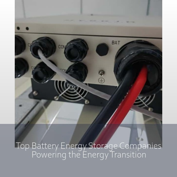 Top Battery Energy Storage Companies Powering the Energy Transition