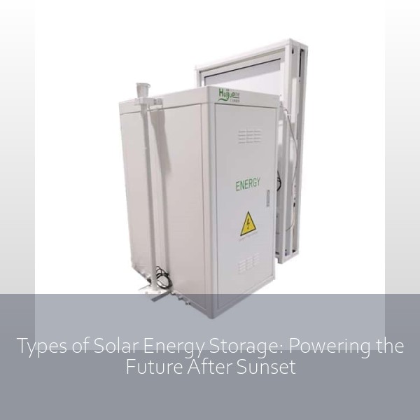 Types of Solar Energy Storage: Powering the Future After Sunset
