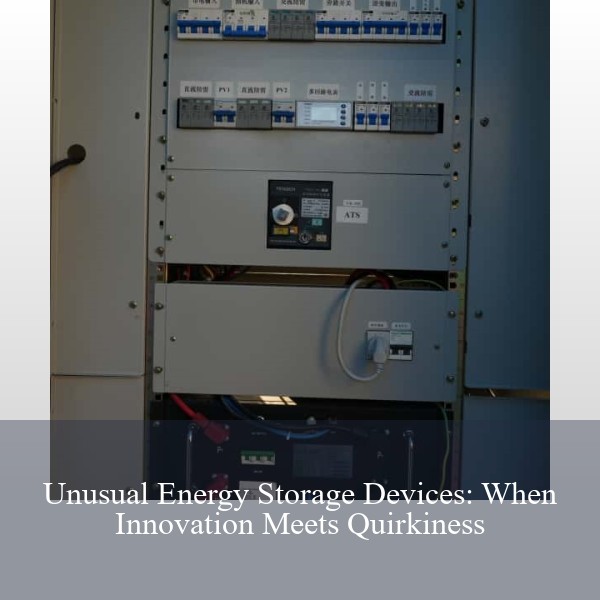 Unusual Energy Storage Devices: When Innovation Meets Quirkiness