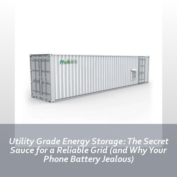 Utility Grade Energy Storage: The Secret Sauce for a Reliable Grid (and Why Your Phone Battery Jealous)