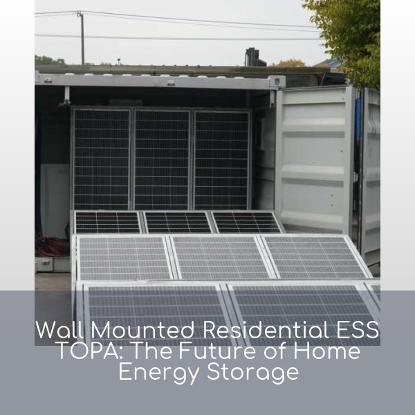 Wall Mounted Residential ESS TOPA: The Future of Home Energy Storage