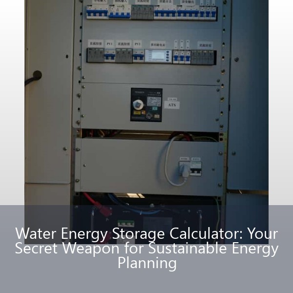 Water Energy Storage Calculator: Your Secret Weapon for Sustainable Energy Planning