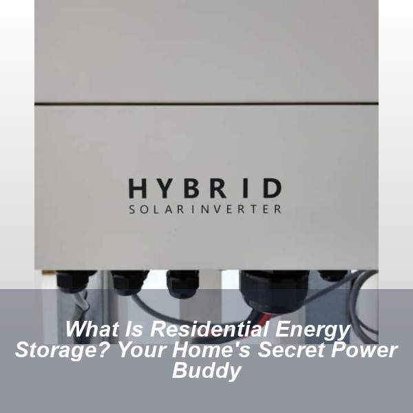 What Is Residential Energy Storage? Your Home's Secret Power Buddy