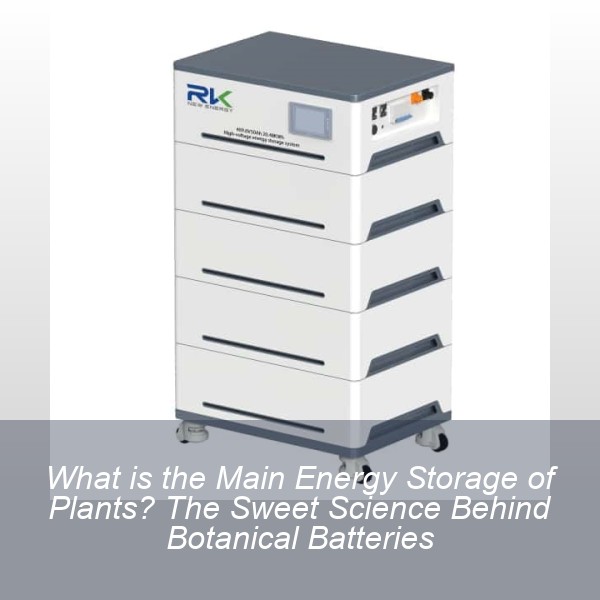 What is the Main Energy Storage of Plants? The Sweet Science Behind Botanical Batteries