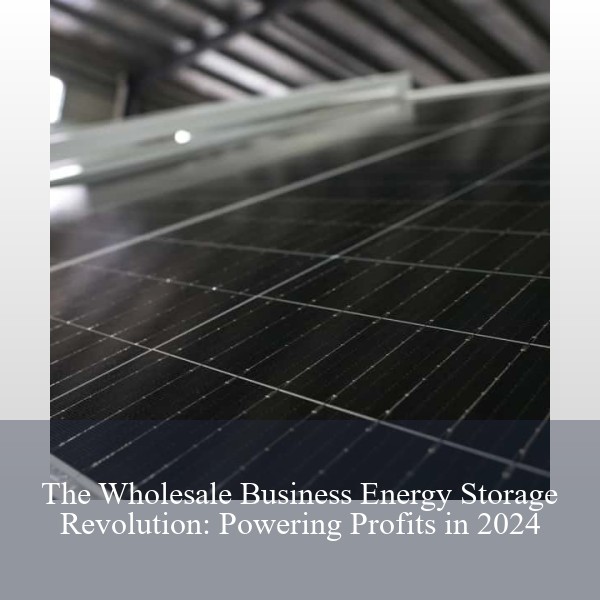 The Wholesale Business Energy Storage Revolution: Powering Profits in 2024