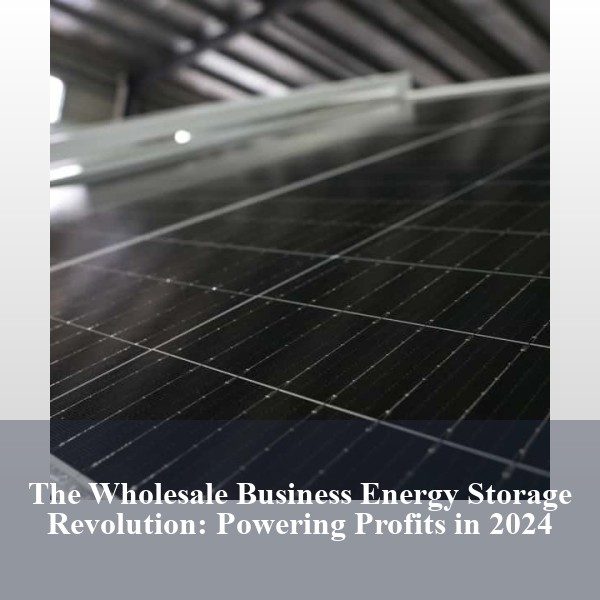 The Wholesale Business Energy Storage Revolution: Powering Profits in 2024