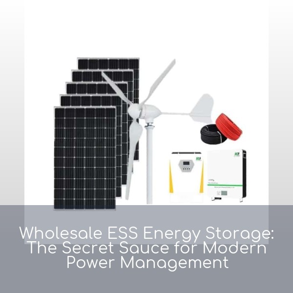 Wholesale ESS Energy Storage: The Secret Sauce for Modern Power Management