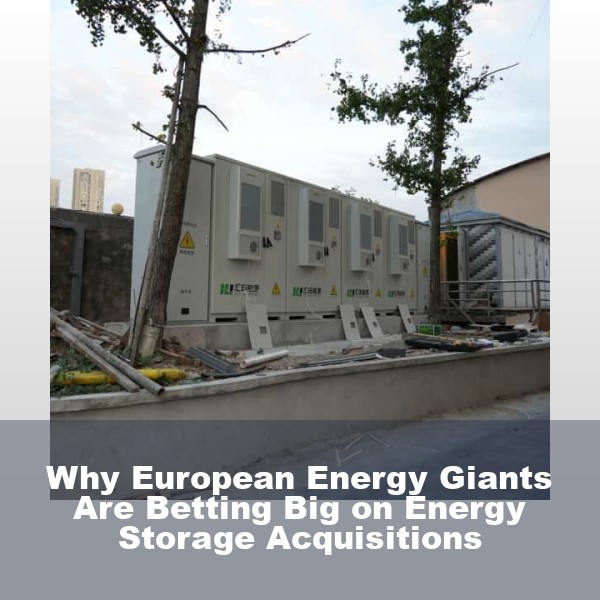 Why European Energy Giants Are Betting Big on Energy Storage Acquisitions