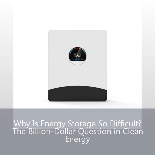 Why Is Energy Storage So Difficult? The Billion-Dollar Question in Clean Energy