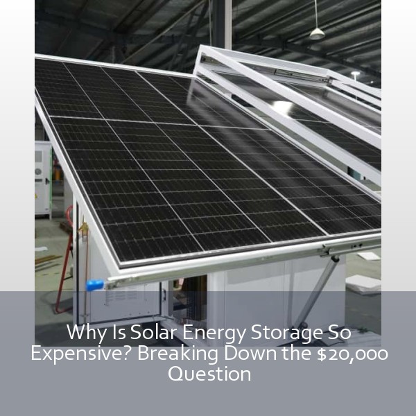 Why Is Solar Energy Storage So Expensive? Breaking Down the $20,000 Question