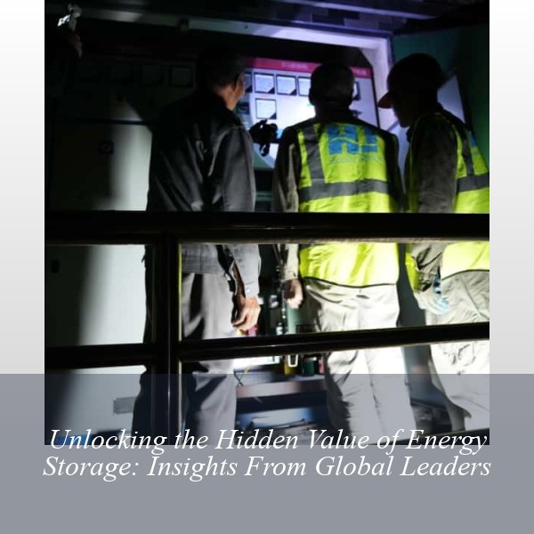 Unlocking the Hidden Value of Energy Storage: Insights From Global Leaders