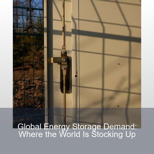 Global Energy Storage Demand: Where the World Is Stocking Up