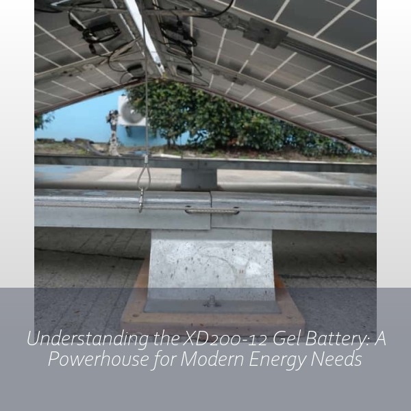 Understanding the XD200-12 Gel Battery: A Powerhouse for Modern Energy Needs